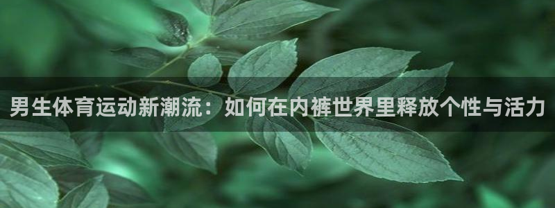 vsport体育在线官网：男生体育运动新潮流：如何在内裤世界里释放个性与活力